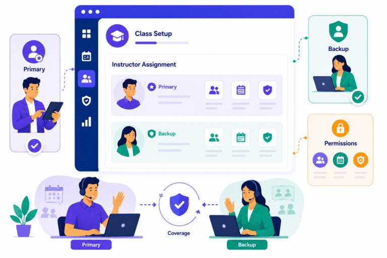 simplitrain-primary-and-backup-instructors: Primary and backup instructor management in SimpliTrain