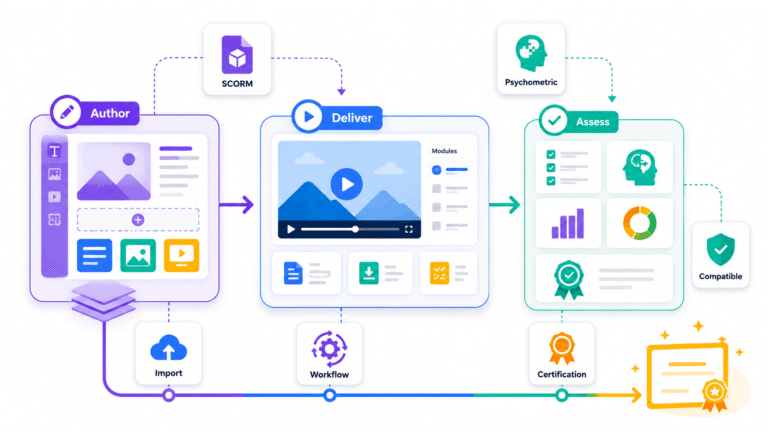simplitrain-author-deliver-assess-workflow