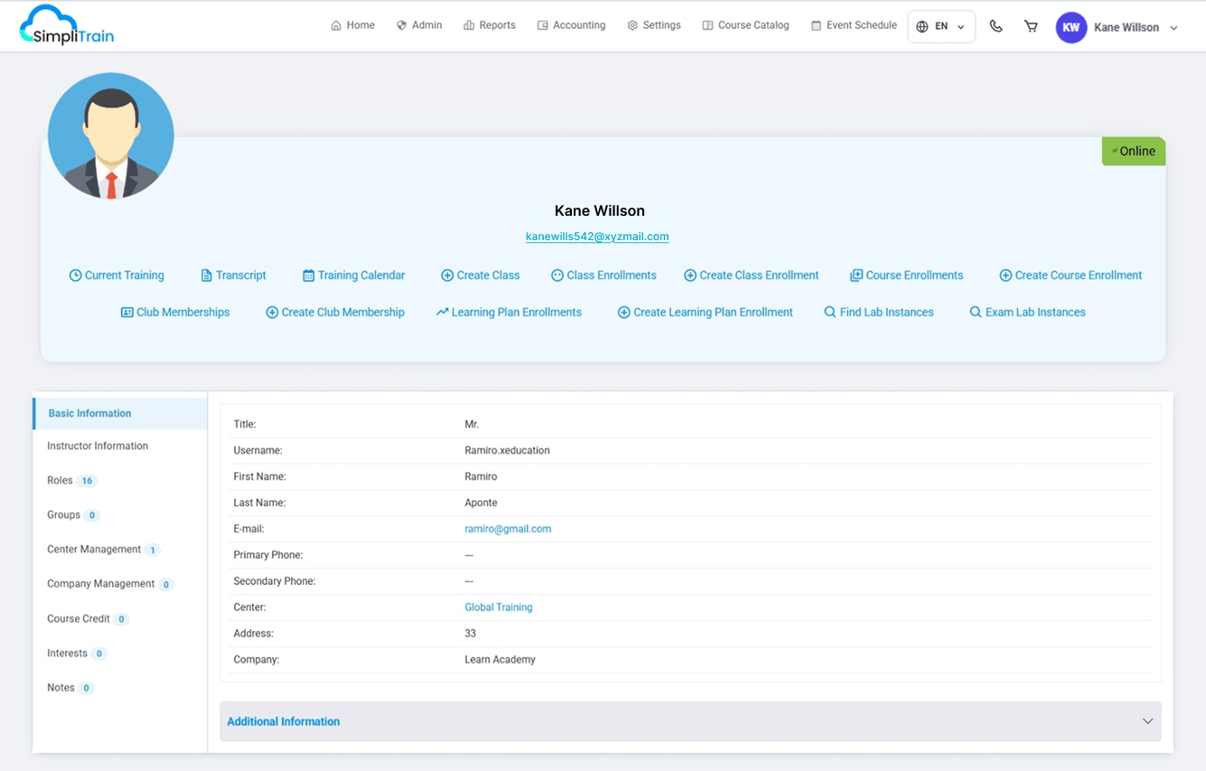 Simplitrain Instructor led hybrid training management - Plan and Schedule