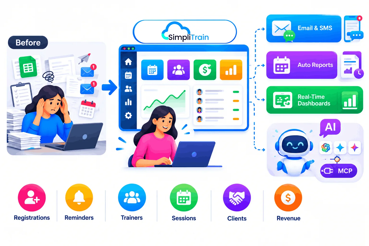 SimpliTrain automating training tasks, reminders, reports, and data